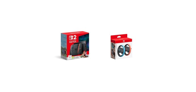 Amazon: Console Nintendo Switch 2 + Mario Kart World + paire de volants Joy-Con 2 à 439,80€