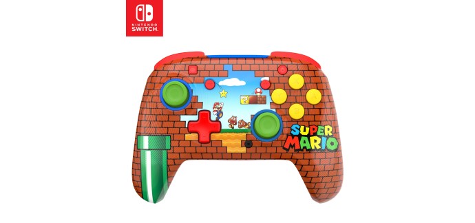 Amazon: Manette Turtle Beach Rematch Mario Brick Switch/Switch 2 à 34,45€ (au lieu de 52,72€)
