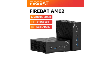 JoyBuy: Mini PC FIREBAT AM02L AMD 6600H, 16 Go LPDDR5, 512 Go NVMe à 329,99€ (au lieu de 499,99€)
