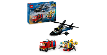 Amazon: LEGO City 3-en-1 H&eacute;licopt&egrave;re, Camion de Pompiers et Sous-Marin (60462) &agrave; 32&euro; (au lieu de 59,99&euro;)