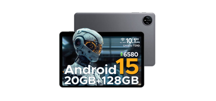 JoyBuy: Tablette DOOGEE Tab A9 Pro - 15 pouces, 20 Go RAM, 128 Go &agrave; 60,79&euro; (au lieu de 129,99&euro;)
