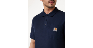Amazon: Polo Carhartt K570 homme - Bleu, XS et S &agrave; 14,73&euro; (au lieu de 25,28&euro;)