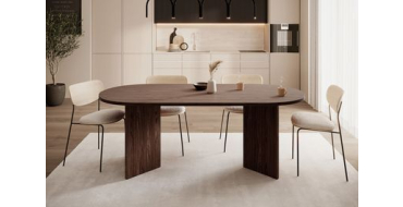 Cdiscount: Table à manger Ovo Noyer 90x75x204 cm à 229,99€ (au lieu de 389,99€)