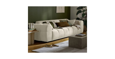 Cdiscount: Canap&eacute; droit 3 places Ray - tissu textur&eacute; beige &agrave; 499&euro; (au lieu de 899,99&euro;)
