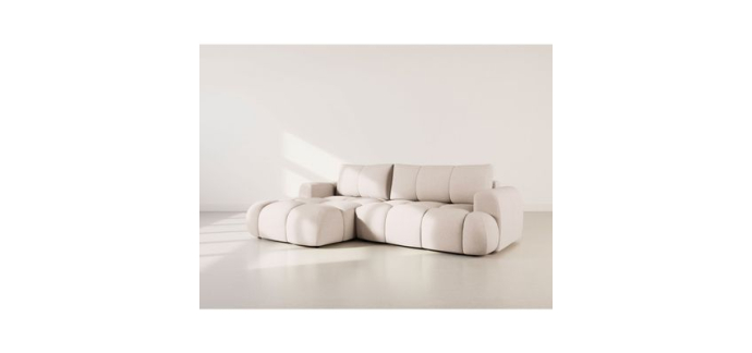 Cdiscount: Canap&eacute; d'angle gauche 4 places convertible avec coffre Yulin &agrave; 799&euro; (au lieu de 1799,99&euro;)