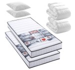 Cdiscount: Pack Westend - 2 matelas London 90x190 + 2 couettes + 2 oreillers à 146,30€ (au lieu de 239,89€)