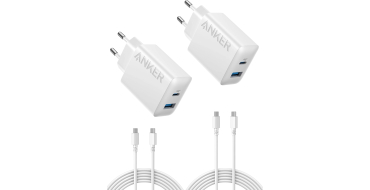 Amazon: Lot de 2 chargeurs Anker USB-C 20W &agrave; 16,99&euro; (au lieu de 26,51&euro;)