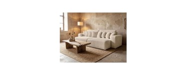 Cdiscount: Canap&eacute; droit 4 places JADE - velours c&ocirc;tel&eacute;, double m&eacute;ridienne &agrave; 649&euro; (au lieu de 799&euro;)