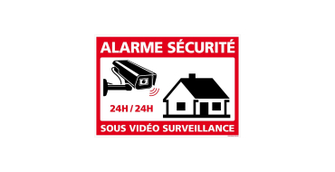 Amazon: Panneau adh&eacute;sif alarme s&eacute;curit&eacute; 105x75mm &agrave; 1,37&euro; (au lieu de 3,23&euro;)
