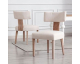 Cdiscount: Wahson Lot de 2 chaises salle à manger bois et lin, crème à 133,99€ (au lieu de 229,99€)
