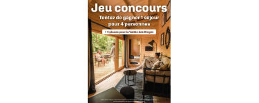 Parc de la Belle: 1 nuit en lodge pour 4 personnes + 4 entr&eacute;es Vall&eacute;e des Singes &agrave; gagner
