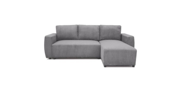 Cdiscount: Canap&eacute; d'angle convertible r&eacute;versible 3-4 places PHARELL - velours c&ocirc;tel&eacute; Anthracite - coffre de ran