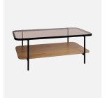 Sweeek: Table basse vintage métal noir double plateaux à 90,99€ (au lieu de 129,99€)