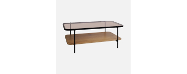 Sweeek: Table basse vintage m&eacute;tal noir double plateaux &agrave; 90,99&euro; (au lieu de 129,99&euro;)