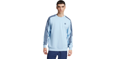 Kickz: adidas Originals 3-Stripes Crew Sweatshirt Bleu &agrave; 38,95&euro; (au lieu de 64,95&euro;)