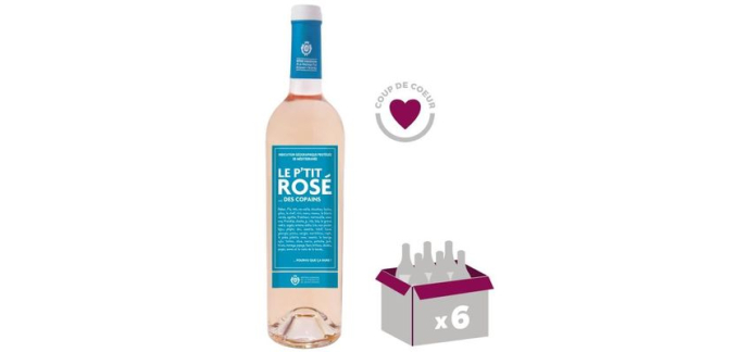 Cdiscount: Vin ros&eacute; Le P'tit Ros&eacute; des Copains M&eacute;diterran&eacute;e x6 &agrave; 27,99&euro; (au lieu de 41,94&euro;)