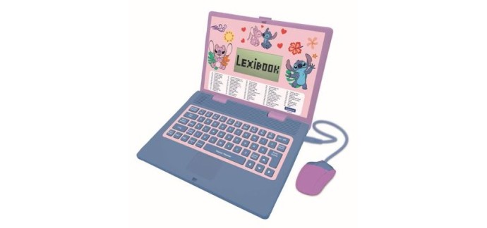 Cdiscount: Ordinateur éducatif bilingue Stitch et Angel - 124 activités à 24,99€ (au lieu de 44,99€)