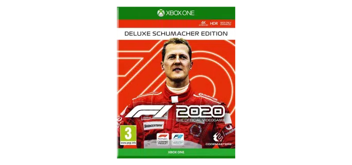 Amazon: F1 2020 Deluxe Schumacher Edition (Xbox One) &agrave; 62,42&euro; (au lieu de 79,99&euro;)