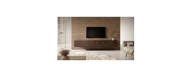 Cdiscount: Meuble TV SELSEY BISIRA 200 cm - Noyer Wisconsin &agrave; 99,99&euro; (au lieu de 179,99&euro;)