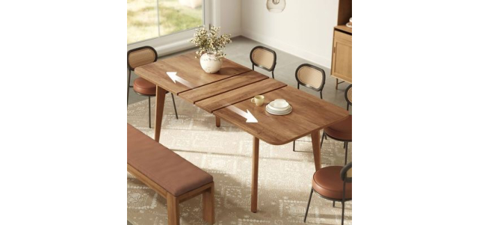 Cdiscount: Table &agrave; manger extensible 140~160cm, charge 120kg &agrave; 146,99&euro; (au lieu de 209,99&euro;)