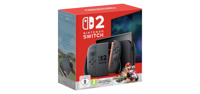 E.Leclerc: Console Switch 2 + Mario Kart World (D&eacute;mat&eacute;rialis&eacute;) &agrave; 454,90&euro; (au lieu de 509,99&euro;)