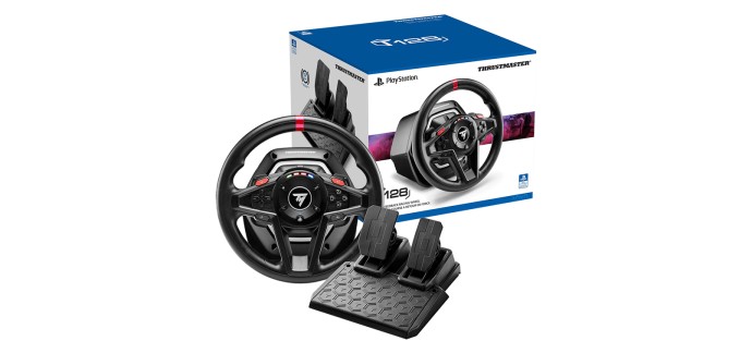 Amazon: Thrustmaster T128 Volant Pédalier (PS5/PS4/PC) à 137,19€ (au lieu de 179,99€)