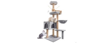 Cdiscount: Arbre &agrave; chat griffoir 145cm, 7 poteaux sisal, 5 plateformes &agrave; 26,98&euro; (au lieu de 39,99&euro;)
