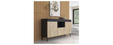 Cdiscount: Buffet Bahut Noir 130x70x32.5cm &agrave; 69.99&euro; (au lieu de 99&euro;)