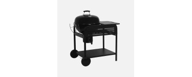 Sweeek: Barbecue charbon acier &eacute;maill&eacute; &Oslash;53cm noir avec chariot &agrave; 175,99&euro; (au lieu de 219,99&euro;)