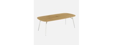 Sweeek: Table basse rectangulaire 120cm chêne - pieds chromés à 84,99€ (au lieu de 99,99€)