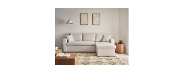 Cdiscount: Canap&eacute; d'angle r&eacute;versible 4 places Cyrus - convertible avec coffre, velours c&ocirc;tel&eacute; &agrave; 399&euro;