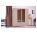 Cdiscount: Armoire VARIA - D&eacute;cor ch&ecirc;ne - 4 portes - 2 tiroirs - Miroirs &agrave; 299,99&euro; (au lieu de 420,27&euro;)
