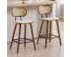 Cdiscount: Wahson Tabouret de Bar Lot de 2 - Bois, dossier rotin, beige à 119,99€ (au lieu de 125,99€)