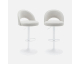 Sweeek: Tabouret de bar ajustable métal et tissu blanc cassé (lot de 2) à 111,99€ (au lieu de 139,99€)