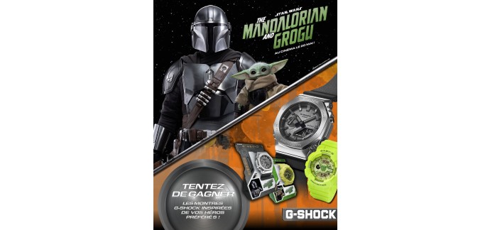 Casio: 2 lots G-SHOCK x Star Wars The Mandalorian and Grogu (GM-2100 & BA-110) &agrave; gagner