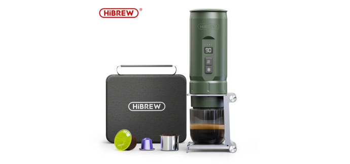 JoyBuy: Machine &agrave; caf&eacute; portable HiBREW H4C - manuelle, camping, voyage &agrave; 99,99&euro; (au lieu de 139,99&euro;)