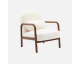 Sweeek: Fauteuil bois teinté noyer clair et fausse fourrure à 116,99€ (au lieu de 179,99€)