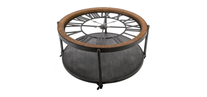 JoyBuy: Atmosphera Baris Table basse horloge à 141,90€ (au lieu de 199€)