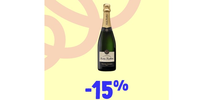 Cdiscount: 15% de remise d&egrave;s 99&euro; d'achat sur une s&eacute;lection de Champagnes