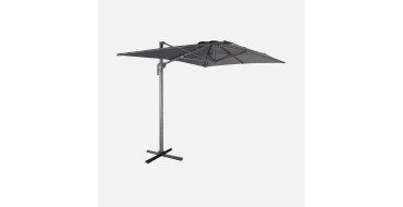 Sweeek: Parasol d&eacute;port&eacute; rectangulaire 2x3m gris &agrave; 134,99&euro; (au lieu de 149,99&euro;)