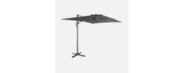 Sweeek: Parasol d&eacute;port&eacute; rectangulaire 2x3m gris &agrave; 134,99&euro; (au lieu de 149,99&euro;)