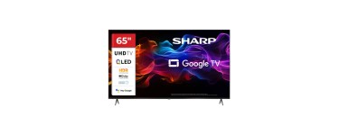 JoyBuy: TV SHARP 65HP5265E 65" 4K UHD QLED Google TV &agrave; 489,99&euro; (au lieu de 649,99&euro;)