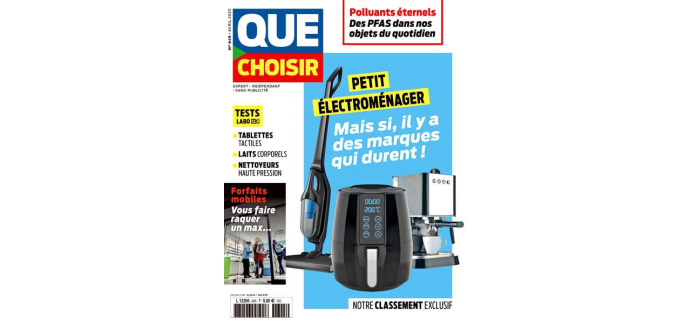 France Abonnements: Abonnement 1 an au Magazine Que Choisir - 11 num&eacute;ros + 4 HS + 4 sp&eacute;ciaux &agrave; 32&euro;
