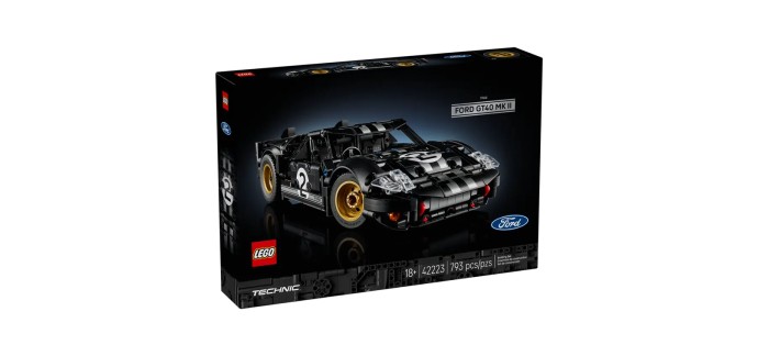 Fnac: LEGO Technic 42223 Ford GT40 MKII (PS5) &agrave; 47,99&euro; (au lieu de 74,99&euro;)