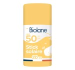 Amazon: Stick Solaire Bébé Biolane SPF 50 - 20ml à 8,79€ (au lieu de 10,50€)