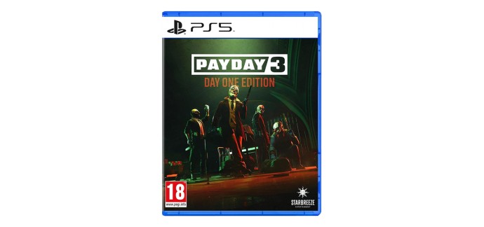 Amazon: Payday 3 (PS5) &agrave; 9,76&euro; (au lieu de 14,99&euro;)