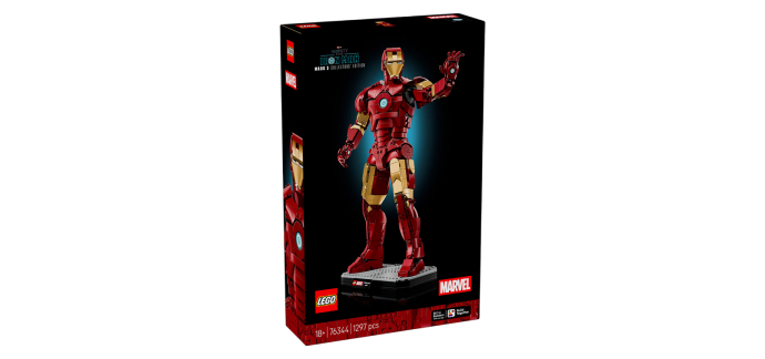 Amazon: LEGO 76344 Iron Man Mark 3 Collector (PS5) &agrave; 86,39&euro; (au lieu de 129,99&euro;)