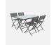 Sweeek: Table de jardin pliante acier + 4 assises anthracite à 161,99€ (au lieu de 179,99€)