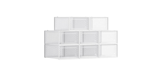JoyBuy: Bo&icirc;tes &agrave; chaussures lot de 18 - plastique, pointure 43 max &agrave; 25,99&euro; (au lieu de 50,79&euro;)