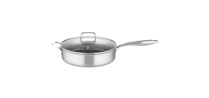 LIDL: GSW Poêle en acier inoxydable avec couvercle à 44,99€ (au lieu de 129€)